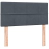  Sommier à lattes de lit et matelas gris foncé 80x210 cm velours alsavelo 