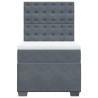  Sommier à lattes de lit et matelas Gris foncé 80x200 cm Velours alsavelo 