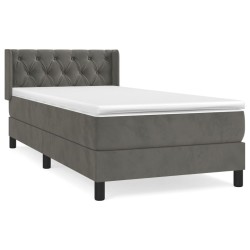  Sommier à lattes de lit et matelas Gris foncé 80x200 cm Velours alsavelo 