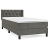  Sommier à lattes de lit et matelas Gris foncé 80x200 cm Velours alsavelo 