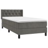  Sommier à lattes de lit et matelas Gris foncé 80x200 cm Velours alsavelo 