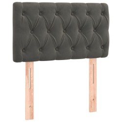  Sommier à lattes de lit et matelas Gris foncé 80x200 cm Velours alsavelo 