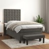  Sommier à lattes de lit et matelas Gris foncé 80x200 cm Velours alsavelo 