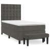  Sommier à lattes de lit et matelas Gris foncé 80x200 cm Velours alsavelo 