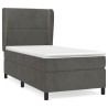  Sommier à lattes de lit et matelas Gris foncé 80x200 cm Velours alsavelo 