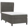  Sommier à lattes de lit et matelas Gris foncé 80x200 cm Velours alsavelo 