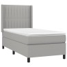  Sommier à lattes de lit matelas LED Gris clair 90x200cm Tissu alsavelo 