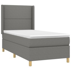  Sommier à lattes de lit matelas LED Gris foncé 80x200cm Tissu alsavelo 