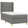  Sommier à lattes de lit matelas LED Gris foncé 80x200cm Tissu alsavelo 