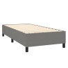  Sommier à lattes de lit matelas LED Gris foncé 90x200cm Tissu alsavelo 