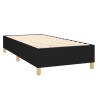  Sommier à lattes de lit matelas et LED Noir 90x200 cm Tissu alsavelo 