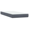  Sommier à lattes de lit et matelas gris foncé 90x220 cm velours alsavelo 