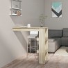  Table bar murale Chêne Sonoma 102x45x103,5 cm Bois d'ingénierie alsavelo 