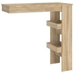  Table bar murale Chêne Sonoma 102x45x103,5 cm Bois d'ingénierie alsavelo 