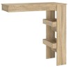  Table bar murale Chêne Sonoma 102x45x103,5 cm Bois d'ingénierie alsavelo 