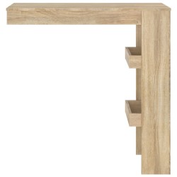  Table bar murale Chêne Sonoma 102x45x103,5 cm Bois d'ingénierie alsavelo 