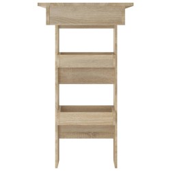 Table bar murale Chêne Sonoma 102x45x103,5 cm Bois d'ingénierie alsavelo 