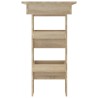 Table bar murale Chêne Sonoma 102x45x103,5 cm Bois d'ingénierie alsavelo 
