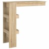  Table bar murale Chêne Sonoma 102x45x103,5 cm Bois d'ingénierie alsavelo 