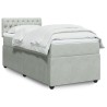 Sommier à lattes de lit et matelas Gris clair 90x200 cm Velours alsavelo 