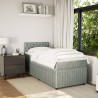  Sommier à lattes de lit et matelas Gris clair 90x200 cm Velours alsavelo 