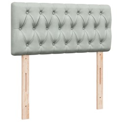  Sommier à lattes de lit et matelas Gris clair 90x200 cm Velours alsavelo 