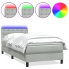  Sommier à lattes de lit et matelas gris clair 90x220 cm velours alsavelo 
