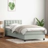  Sommier à lattes de lit et matelas gris clair 90x220 cm velours alsavelo 