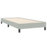  Sommier à lattes de lit et matelas gris clair 90x220 cm velours alsavelo 
