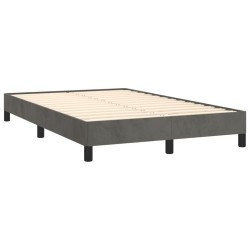  Sommier à lattes de lit et matelas gris foncé 120x190cm velours alsavelo 