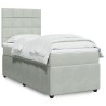  Sommier à lattes de lit et matelas Gris clair 90x200 cm Velours alsavelo 
