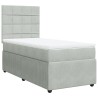  Sommier à lattes de lit et matelas Gris clair 90x200 cm Velours alsavelo 