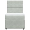  Sommier à lattes de lit et matelas Gris clair 90x200 cm Velours alsavelo 