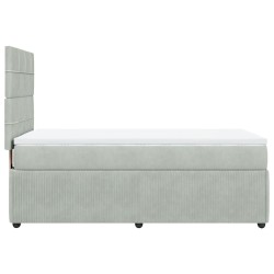  Sommier à lattes de lit et matelas Gris clair 90x200 cm Velours alsavelo 