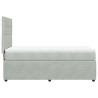  Sommier à lattes de lit et matelas Gris clair 90x200 cm Velours alsavelo 