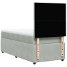  Sommier à lattes de lit et matelas Gris clair 90x200 cm Velours alsavelo 