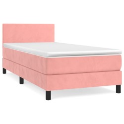  Sommier à lattes de lit et matelas Rose 80x200 cm Velours alsavelo 