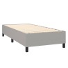  Sommier à lattes de lit et matelas Gris clair 90x190 cm Tissu alsavelo 