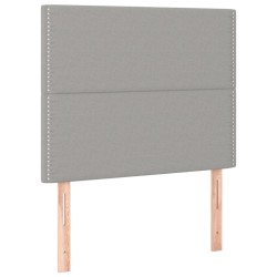  Sommier à lattes de lit et matelas Gris clair 90x190 cm Tissu alsavelo 