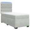  Sommier à lattes de lit et matelas Gris clair 90x190 cm Velours alsavelo 