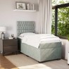  Sommier à lattes de lit et matelas Gris clair 90x190 cm Velours alsavelo 