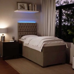  Sommier à lattes de lit et matelas Gris clair 90x190 cm Velours alsavelo 