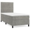  Sommier à lattes de lit et matelas Gris clair 90x190 cm Velours alsavelo 