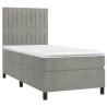  Sommier à lattes de lit et matelas Gris clair 90x190 cm Velours alsavelo 
