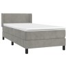  Sommier à lattes de lit et matelas Gris clair 90x200 cm Velours alsavelo 