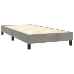  Sommier à lattes de lit et matelas Gris clair 90x200 cm Velours alsavelo 