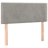  Sommier à lattes de lit et matelas Gris clair 90x200 cm Velours alsavelo 