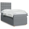  Sommier à lattes de lit et matelas Gris clair 90x190 cm Tissu alsavelo 
