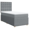  Sommier à lattes de lit et matelas Gris clair 90x190 cm Tissu alsavelo 