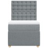  Sommier à lattes de lit et matelas Gris clair 90x190 cm Tissu alsavelo 